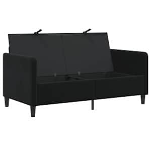 Sofa s úložným prostorem Černá 152 x 78 x 87 cm Polyester - obrázek 4
