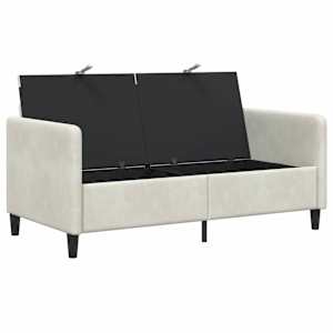 Sofa s úložným prostorem Krémová 152 x 78 x 87 cm Polyester - obrázek 4
