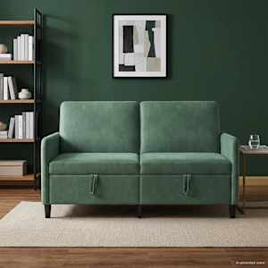 Sofa s shrambo Morsko zelena 152 x 78 x 87 cm Poliester