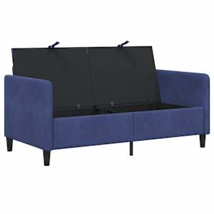 Sofa s úložným prostorem Policová modrá 152 x 78 x 87 cm - obrázek 4
