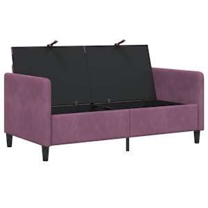 Sofa s úložným prostorem Fialová 152 x 78 x 87 cm Polyester - obrázek 3
