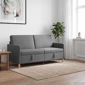 Sofa s úložným prostorem Tmavě šedá 172 x 78 x 87 cm Polyester - obrázek 3