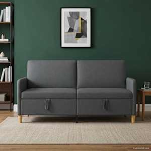 Sofa s shrambo Temno siva 172 x 78 x 87 cm Poliester