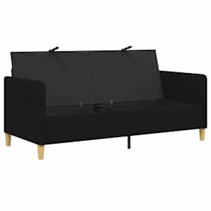 Sofa s úložným prostorem Černá 172 x 78 x 87 cm Polyester - obrázek 4