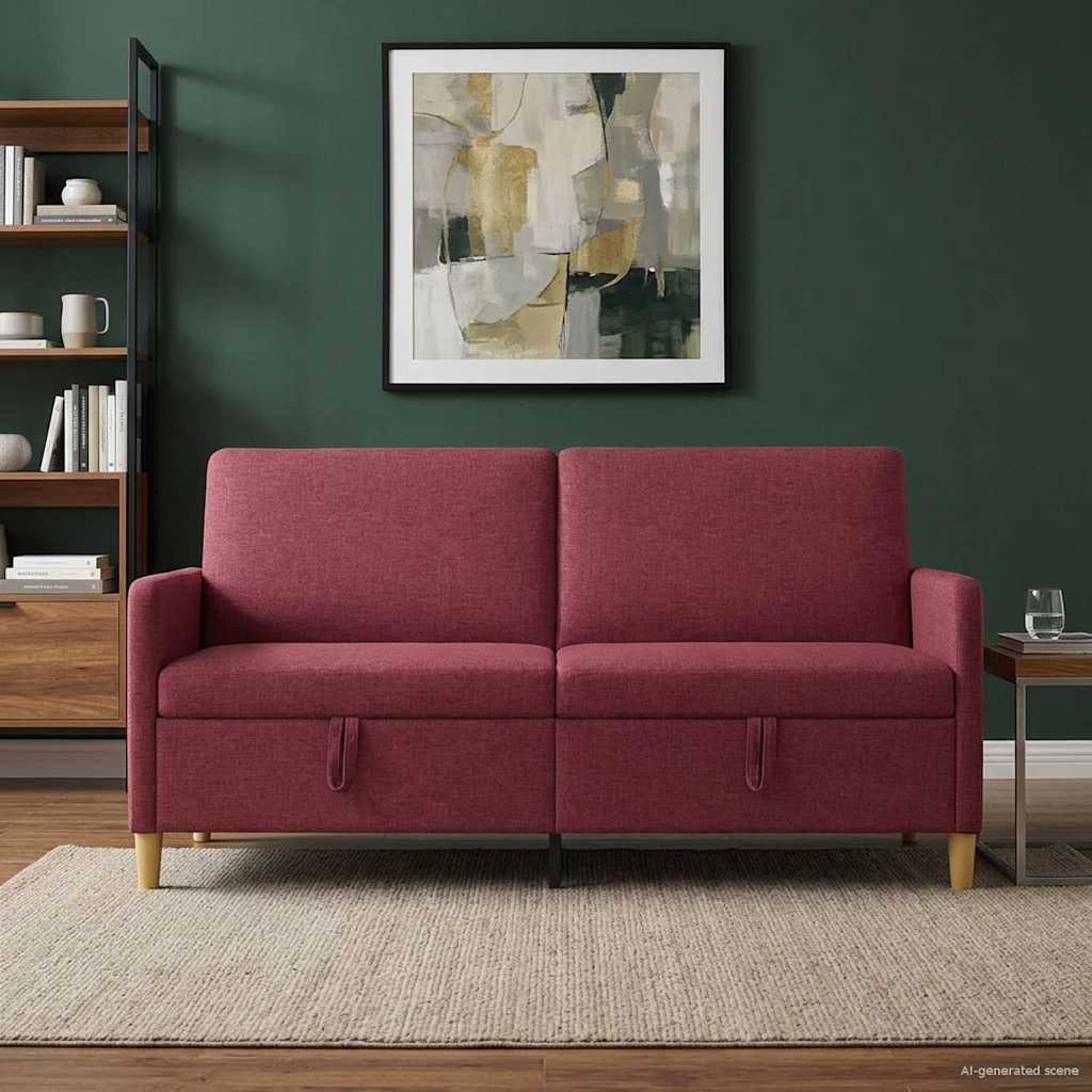 Sofa s shrambo Vinorodna rdeča 172 x 78 x 87 cm Poliester
