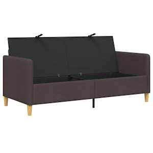 Sofa s úložným prostorem Tmavě hnědá 172 x 78 x 87 cm Polyester - obrázek 4