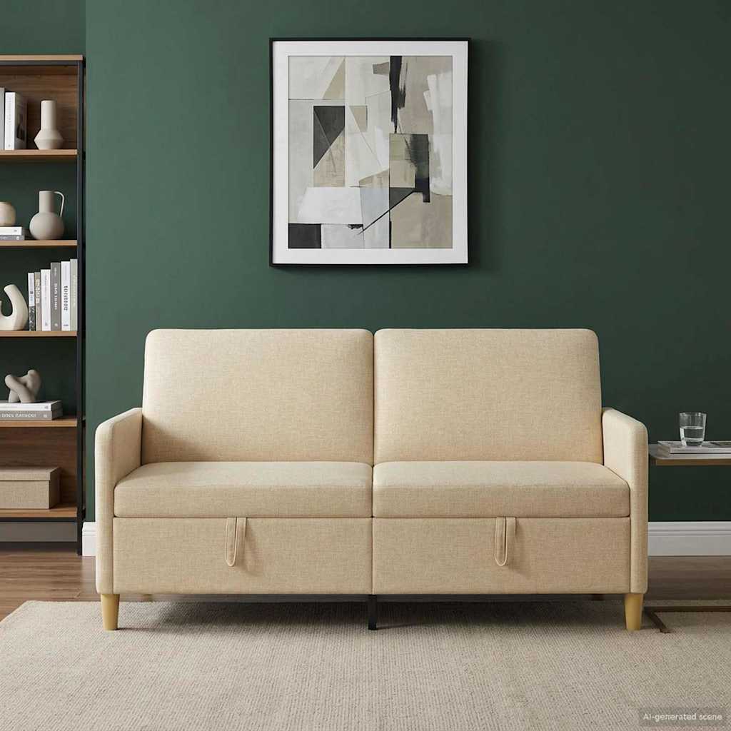 Sofa s shrambo Krem 172 x 78 x 87 cm Poliester