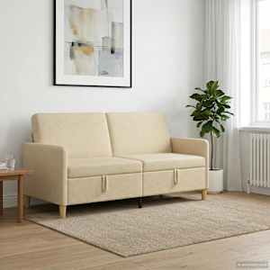 Sofa s úložným prostorem Krémová 172 x 78 x 87 cm Polyester - obrázek 3