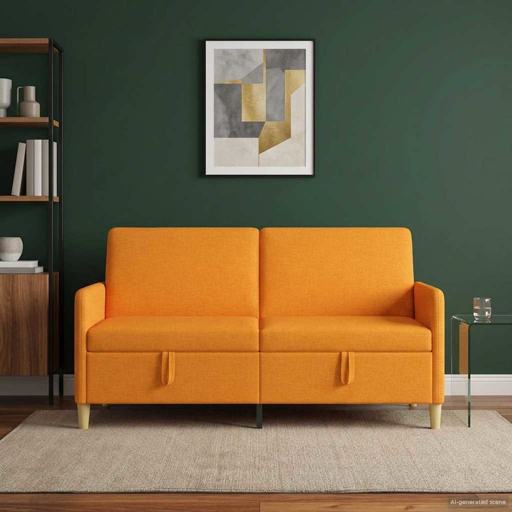 vidaXL Sofa med opbevaring Mørk Gul 172 x 78 x 87 cm Polyester