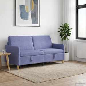 Sofa s úložným prostorem Modrá džínovina 172 x 78 x 87 cm - obrázek 3