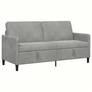 Sofa s úložným prostorem Světle šedá 172 x 78 x 87 cm Polyester - obrázek 2
