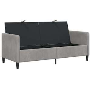 Sofa s úložným prostorem Světle šedá 172 x 78 x 87 cm Polyester - obrázek 4