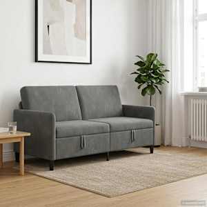 Sofa s shrambo Temno siva 172 x 78 x 87 cm Poliester