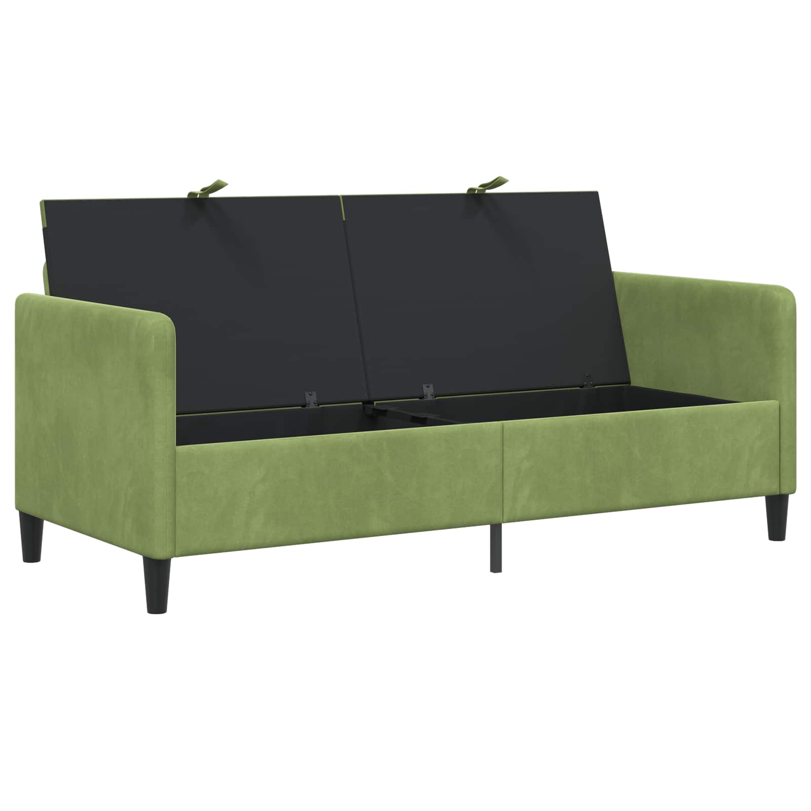 Sofa s shrambo Svetlo zelena 172 x 78 x 87 cm Poliester - slika 4