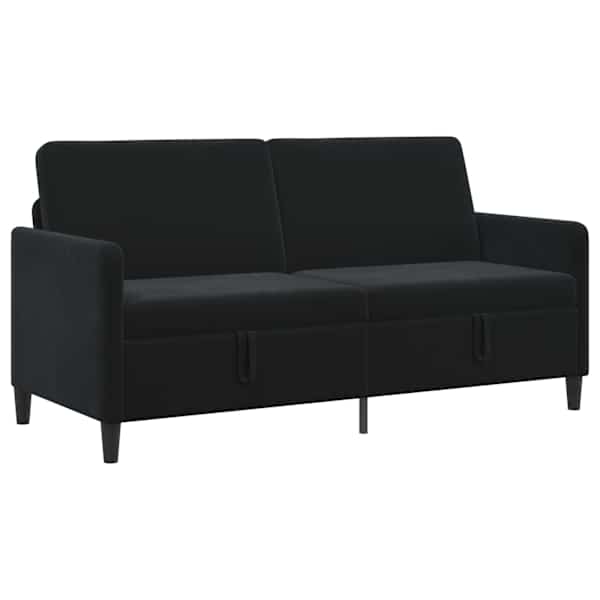 vidaXL Sohva koos hoiuruumiga Must 172 x 78 x 87 cm Pol&uuml;ester