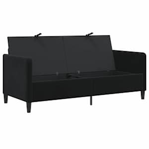Sofa s úložným prostorem Černá 172 x 78 x 87 cm Polyester - obrázek 4