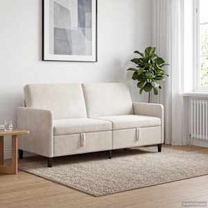 Sofa s shrambo Krem 172 x 78 x 87 cm Poliester