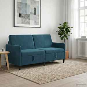 Sofa s úložným prostorem Modrá 172 x 78 x 87 cm Polyester - obrázek 3