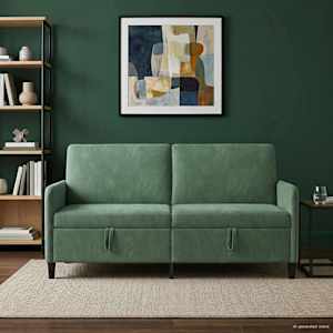 Sofa s shrambo Morsko zelena 172 x 78 x 87 cm Poliester