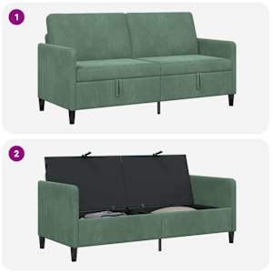 Sofa s úložným prostorem Mořská zelená 172 x 78 x 87 cm - obrázek 7