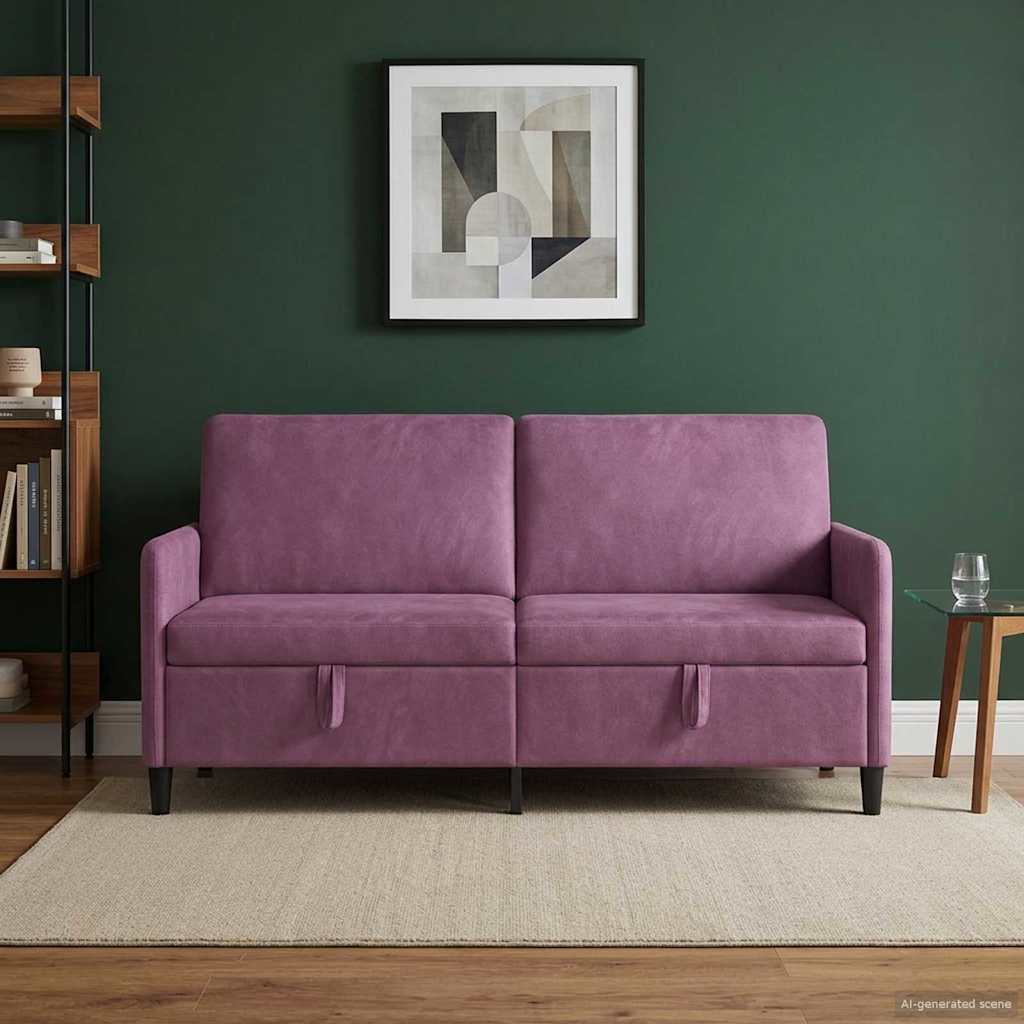 Sofa s shrambo Vijolična 172 x 78 x 87 cm Poliester - slika 3