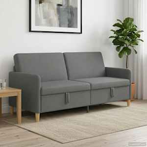 Sofa s úložným prostorem Tmavě šedá 192 x 78 x 87 cm Polyester - obrázek 3