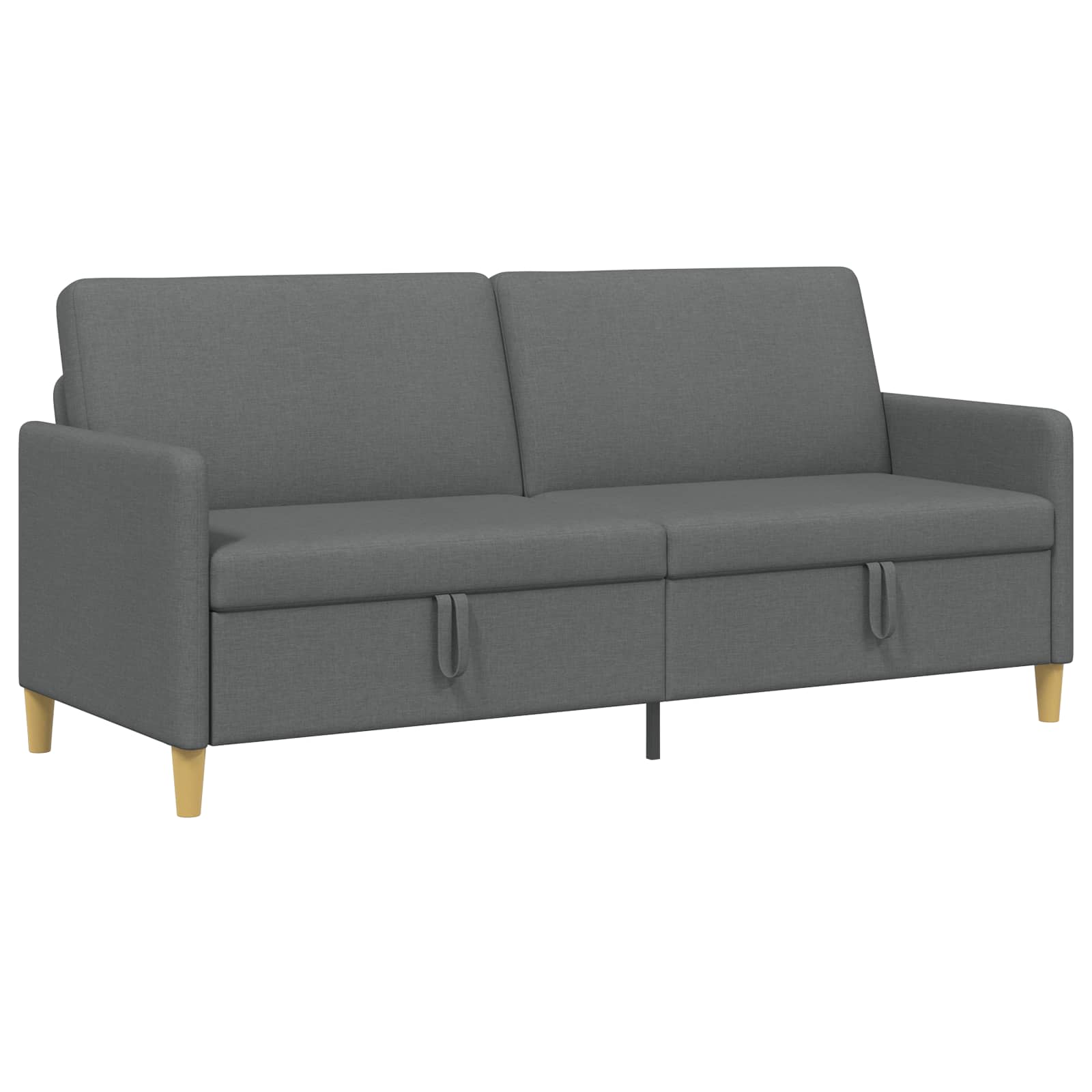 vidaXL Bank met opslag Donkergrijs 192 x 78 x 87 cm Polyester, foto 3