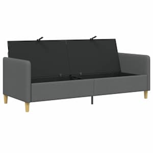 Sofa s úložným prostorem Tmavě šedá 192 x 78 x 87 cm Polyester - obrázek 4