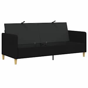 Sofa s úložným prostorem Černá 192 x 78 x 87 cm Polyester - obrázek 4