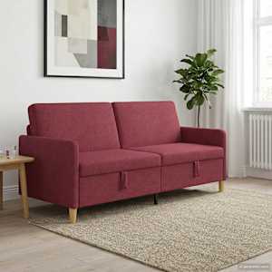 Sofa s úložným prostorem Víno Červené 192 x 78 x 87 cm - obrázek 3