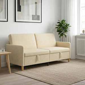 Sofa s shrambo Krem 192 x 78 x 87 cm Poliester