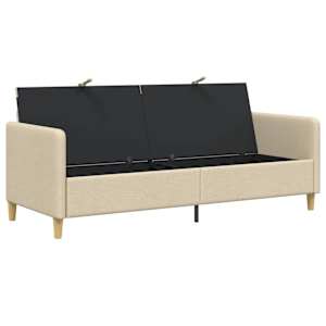 Sofa s úložným prostorem Krémová 192 x 78 x 87 cm Polyester - obrázek 4
