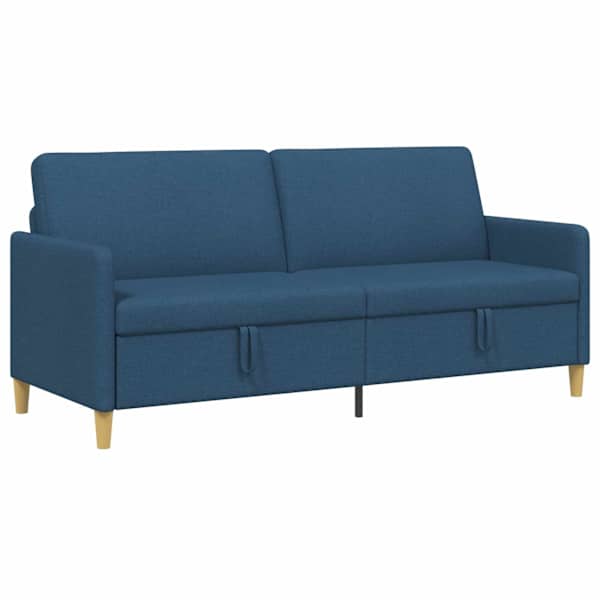vidaXL Sohva koos hoiuruumiga Sinine 192 x 78 x 87 cm Pol&uuml;ester