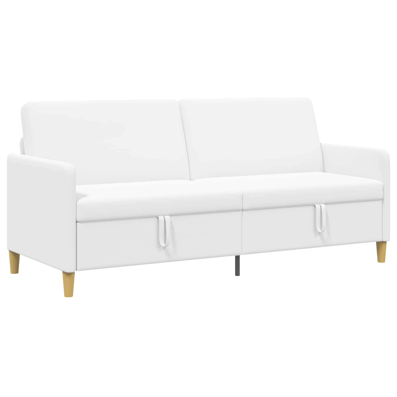 vidaXL Bank met opslag Wit 192 x 78 x 87 cm Polyester, foto 3