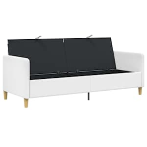 Sofa s úložným prostorem Bílá 192 x 78 x 87 cm Polyester - obrázek 4