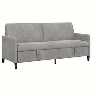 Sofa s úložným prostorem Světle šedá 192 x 78 x 87 cm Polyester - obrázek 2