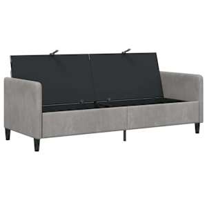 Sofa s úložným prostorem Světle šedá 192 x 78 x 87 cm Polyester - obrázek 4