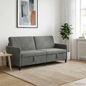 Sofa s úložným prostorem Tmavě šedá 192 x 78 x 87 cm Polyester - obrázek 3