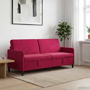 Sofa s úložným prostorem Víno Červené 192 x 78 x 87 cm - obrázek 3