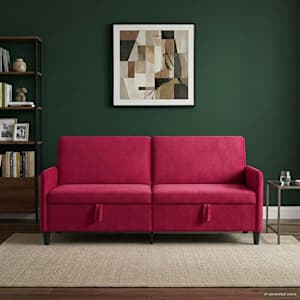 Sofa s shrambo Vinorodna rdeča 192 x 78 x 87 cm Poliester