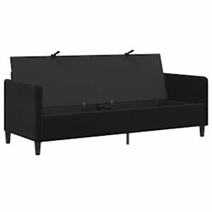 Sofa s úložným prostorem Černá 192 x 78 x 87 cm Polyester - obrázek 4