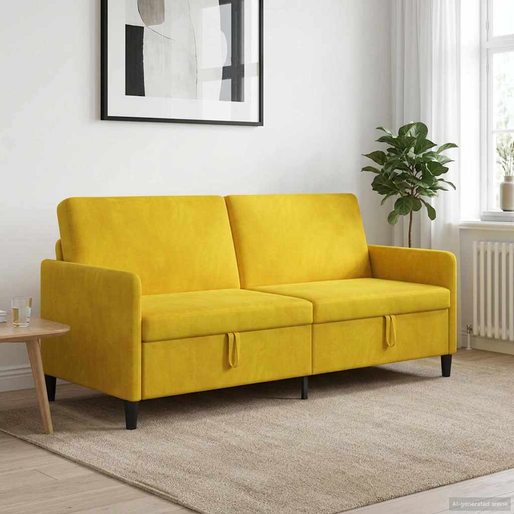 Sofa s shrambo Rumena 192 x 78 x 87 cm Poliester