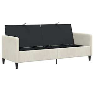 Sofa s úložným prostorem Krémová 192 x 78 x 87 cm Polyester - obrázek 4