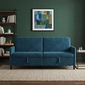 Sofa s shrambo Modra 192 x 78 x 87 cm Poliester