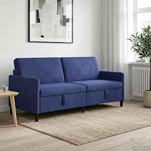 Sofa s úložným prostorem Policová modrá 192 x 78 x 87 cm - obrázek 3