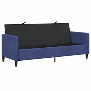 Sofa s úložným prostorem Policová modrá 192 x 78 x 87 cm - obrázek 4