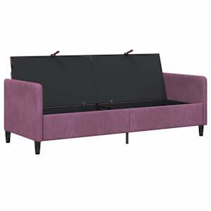 Sofa s úložným prostorem Fialová 192 x 78 x 87 cm Polyester - obrázek 4