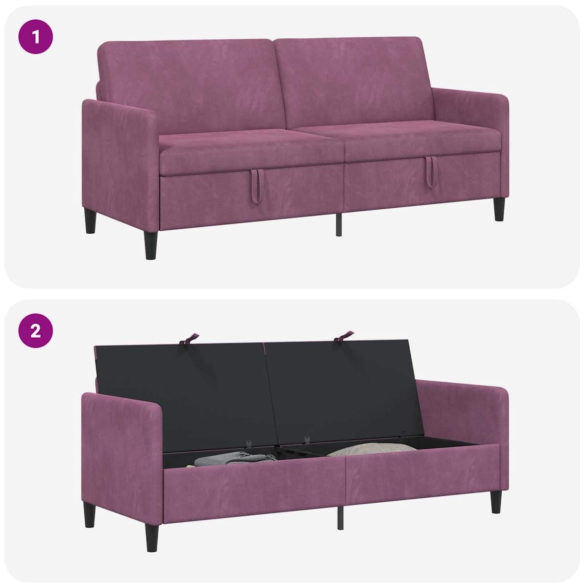 Sofa med opbevaring Polyester - Billede 8