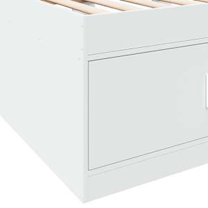 Rám postele s úložným prostorem se zásuvkou Bílá 80 x 200 cm - obrázek 7