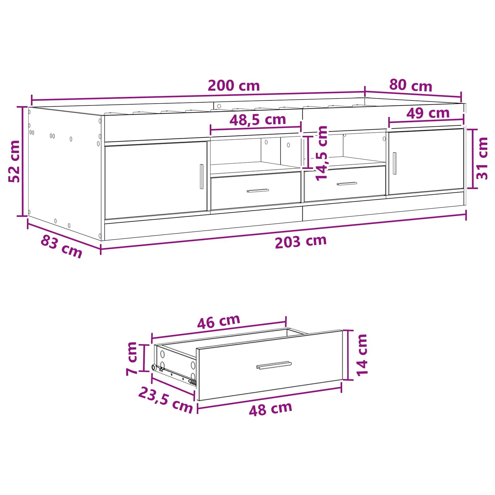Bed Frame size guide